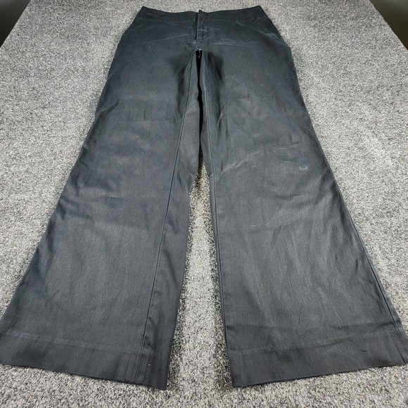 Banana Republic Pants - Banana Republic Stretch Black Wide Leg Pants Size 12S Boho Preppy